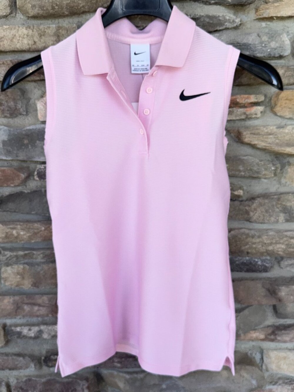 Nike Victory Golf Sleeveless Polo Shirt Women's Pink XS FD6708-663 NWT